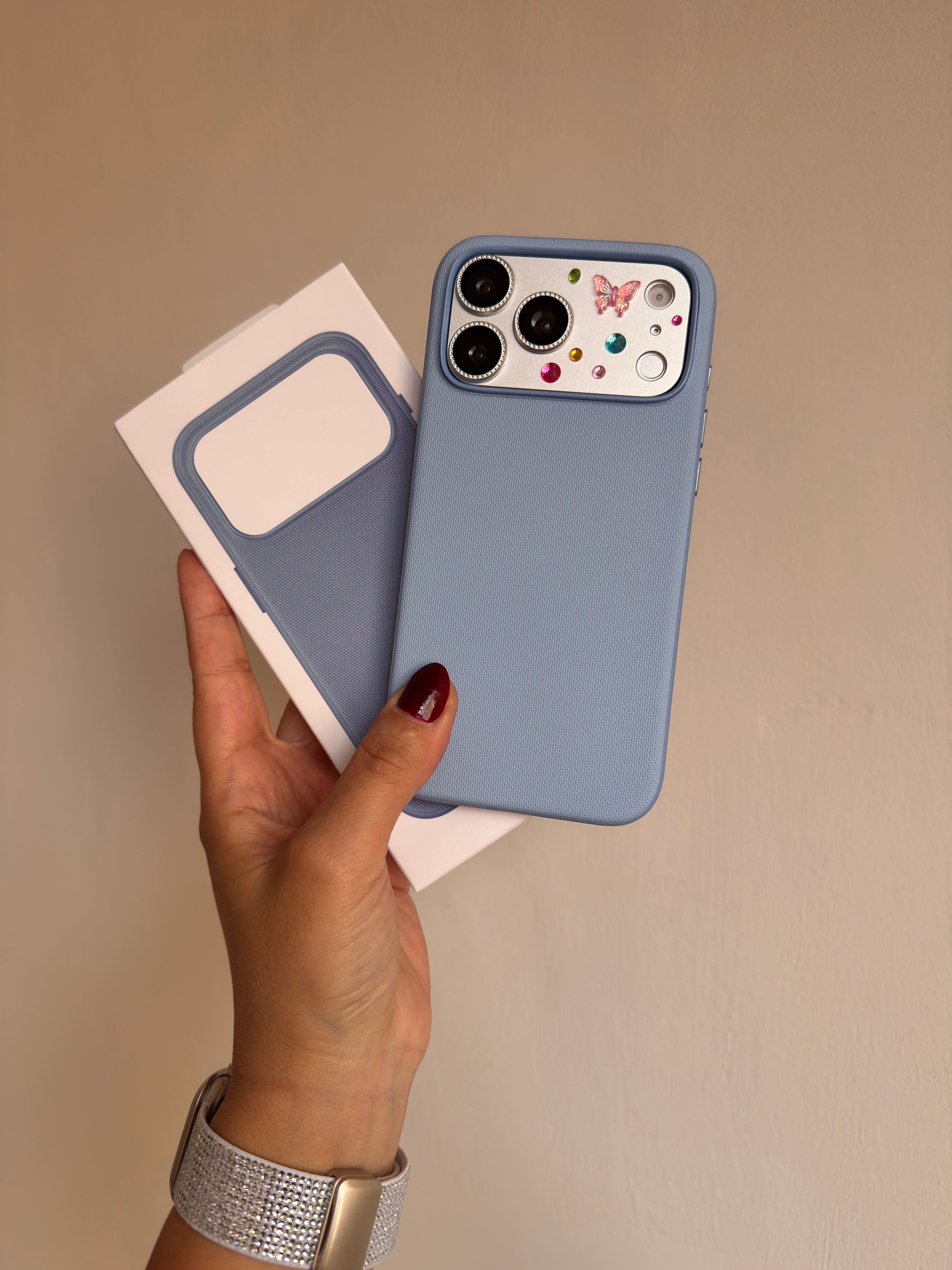 Tech Dokuma İPhone Telefon Kılıfı Buzul Mavi