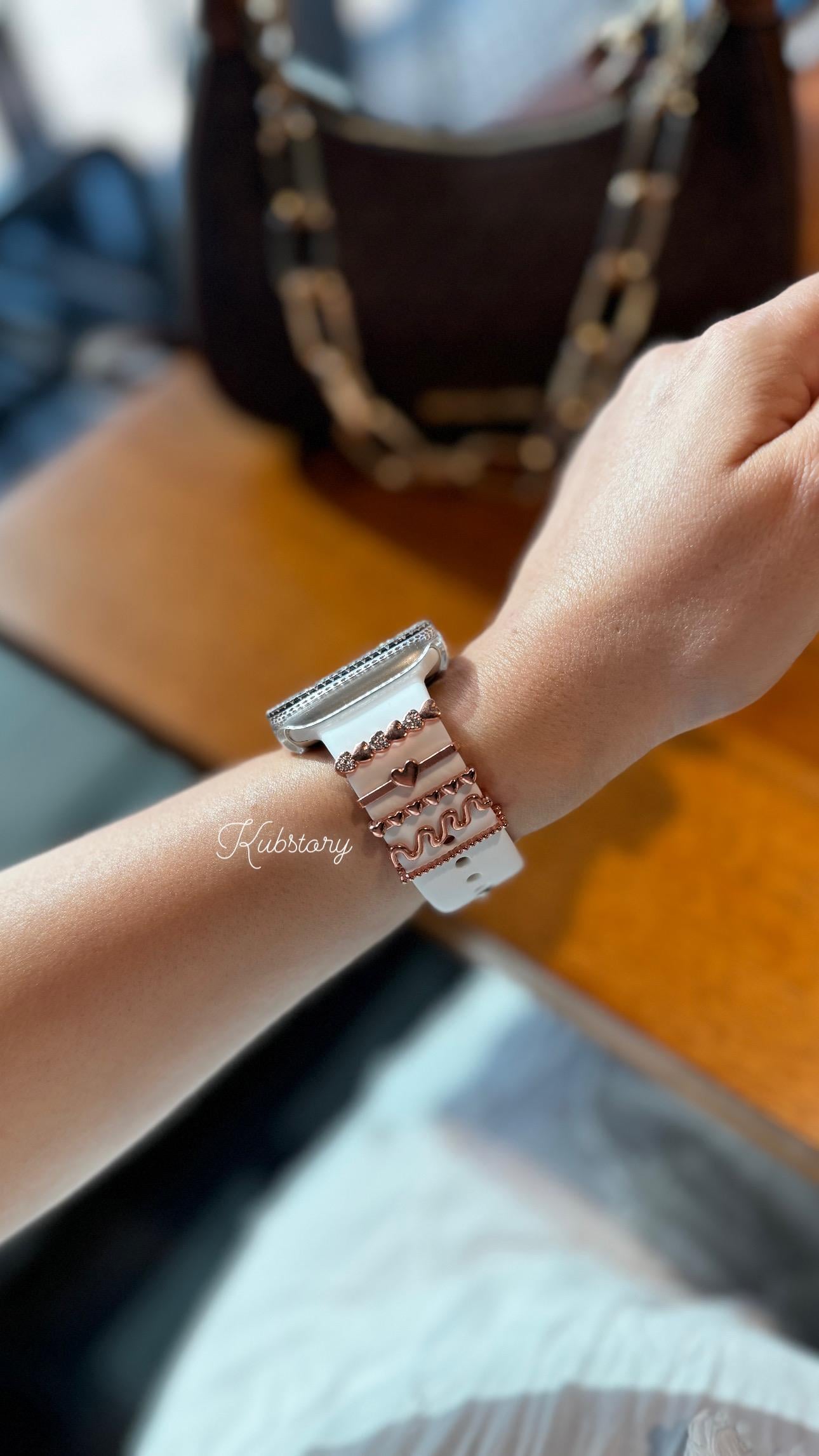 Zigzag Kalp Watch Saat Charmı Rose