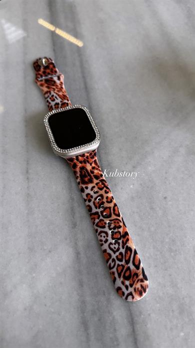 Applewatch Silikon Leopar Kordon 3