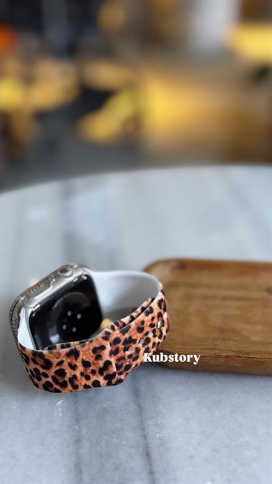 Applewatch Silikon Leopar Kordon 6