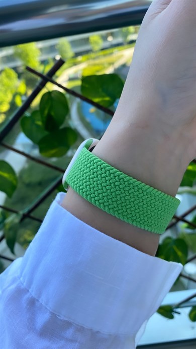 Berrak Yeşil Örgü Loop Kordon