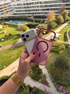 Color Frame MagSafe İphone Telefon Kılıf Cheryy