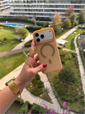 Color Frame MagSafe İphone Telefon Kılıf  Gold