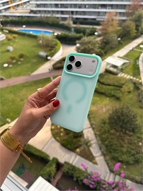 Color Frame MagSafe İphone Telefon Kılıf Turkuaz