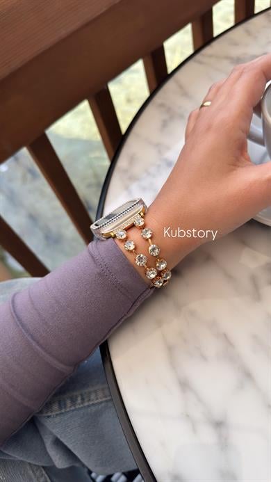 Cristal Luxe Çelik Kordon Gold