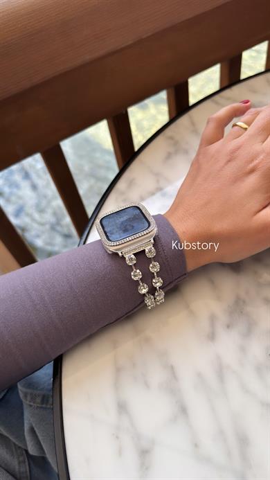 Cristal Luxe Çelik Kordon Gümüş