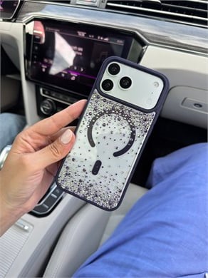 Crystal Aura İphone Telefon Kılıf Mor
