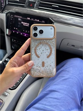 Crystal Aura İphone Telefon Kılıf Şampanya