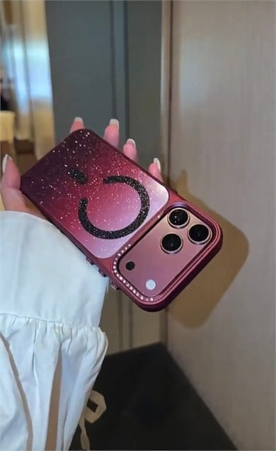 Diamond Glow iPhone Telefon Kılıfı Cherry