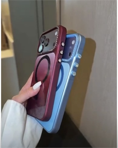 Diamond Glow iPhone Telefon Kılıfı Mavi