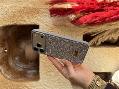 Diamond Shine İphone Telefon Kılıfı Gümüş