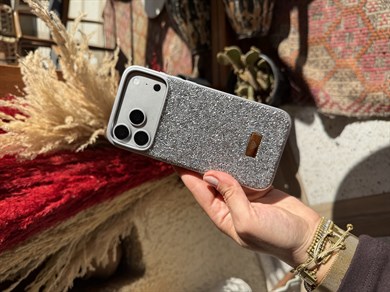 Diamond Shine İphone Telefon Kılıfı Gümüş