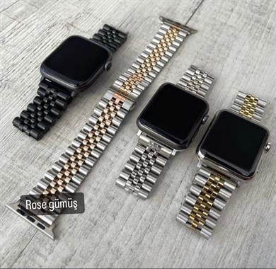 Elegance Çelik Metal Kordon Gümüş-Rose