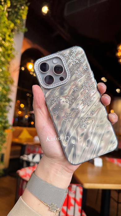 Kar Tanesi İphone Telefon Kılıfı Antrasit