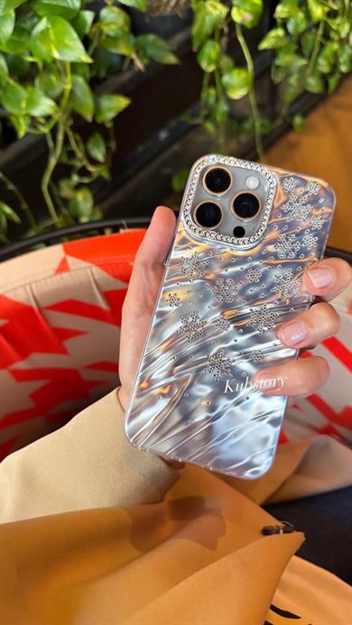 Kar Tanesi İphone Telefon Kılıfı Gümüş