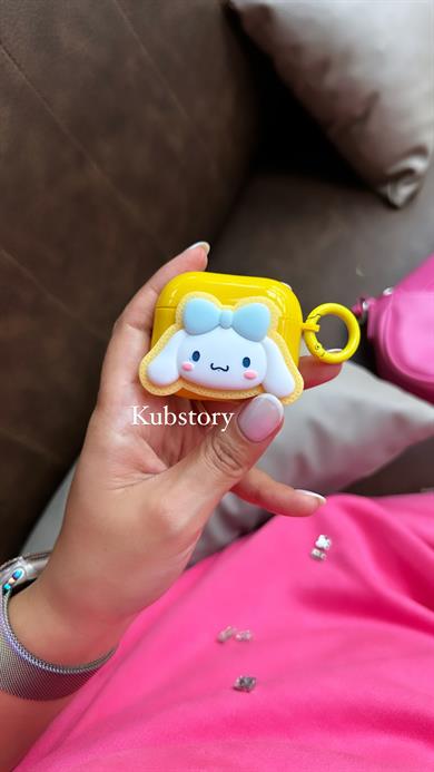 Karikatür Sevimli Tavşan Airpods Kılıfı Sarı