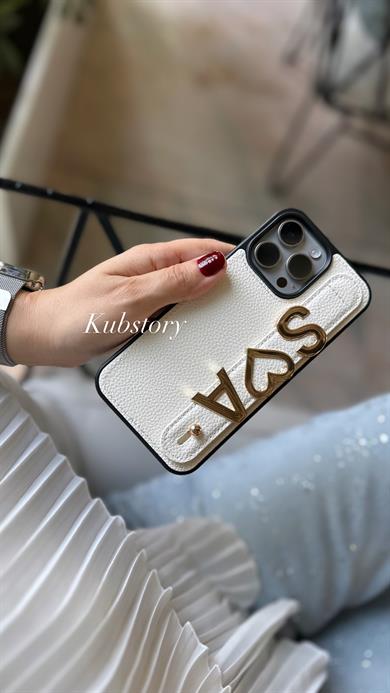 Kişiselleştirilebilir İphone Telefon Kılıfı İnci Beyaz
