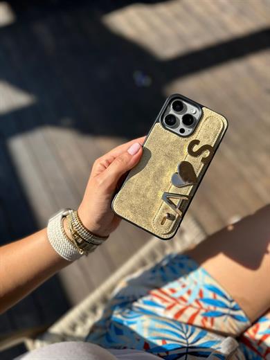 Kişiselleştirilebilir İphone Telefon Kılıfı Altın 