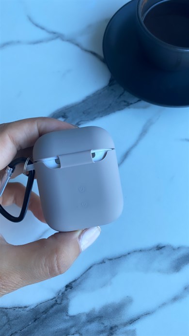 Lansman Dokulu Airpods Kılıfı Gri