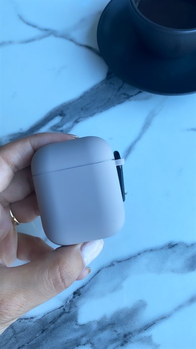 Lansman Dokulu Airpods Kılıfı Gri