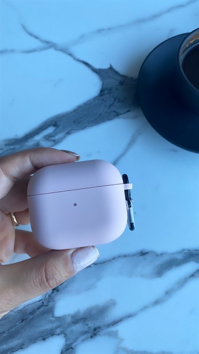Lansman Dokulu Airpods Kılıfı Kum Pembe