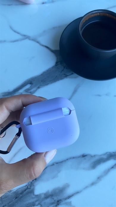Lansman Dokulu Airpods Kılıfı Lila