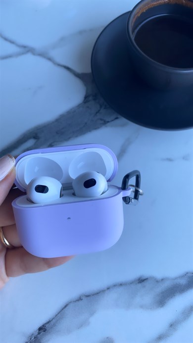 Lansman Dokulu Airpods Kılıfı Lila