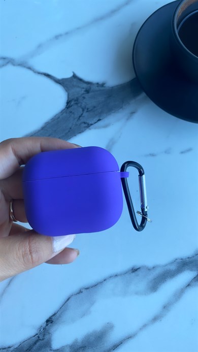 Lansman Dokulu Airpods Kılıfı Mor