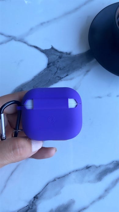 Lansman Dokulu Airpods Kılıfı Mor