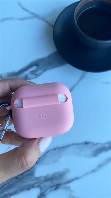 Lansman Dokulu Airpods Kılıfı Pembe