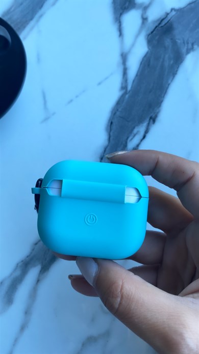 Lansman Dokulu Airpods Kılıfı Turkuaz