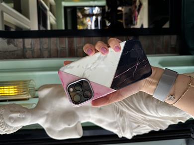 Magsafe İphone Telefon Pembe Mermer