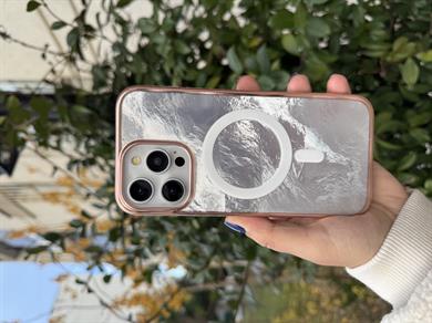 Magsafe Özellikli Gümüş Telefon Kılıfı