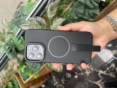 Magsafe Özellikli Renkli Mika İphone Telefon Kılıfı Siyah