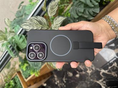 Magsafe Özellikli Renkli Mika İphone Telefon Kılıfı Siyah