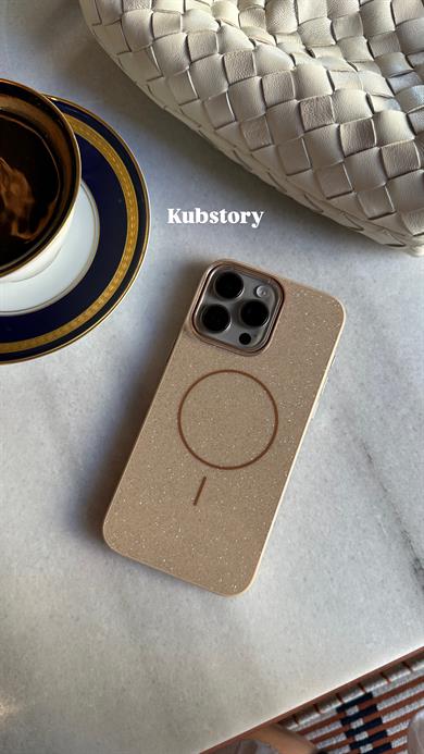 Magsafe Simli İphone Telefon Kılıfı Çöl Titenyum