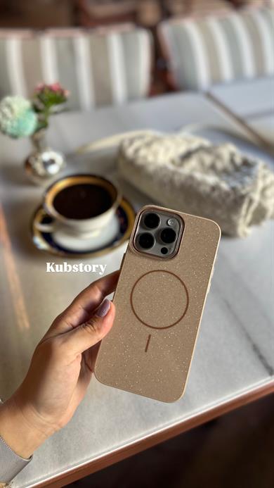 Magsafe Simli İphone Telefon Kılıfı Çöl Titenyum