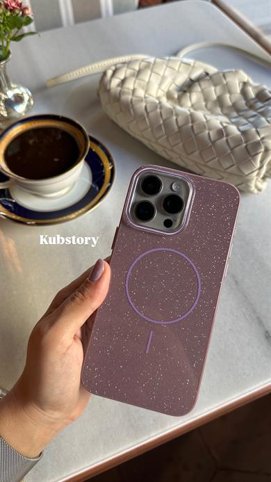 Magsafe Simli İphone Telefon Kılıfı Mor
