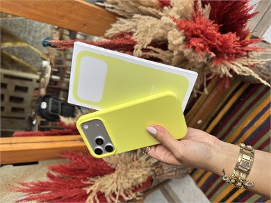 Magsafeli Lansman İphone Telefon Kılıfı Sarı