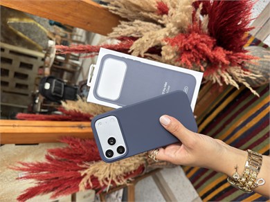Magsafeli Lansman İphone Telefon Kılıfı Lacivert