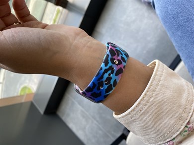 Mavi Leopar Silikon Kordon