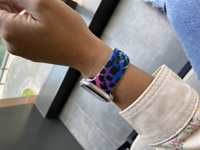 Mavi Leopar Silikon Kordon