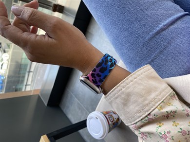 Mavi Leopar Silikon Kordon