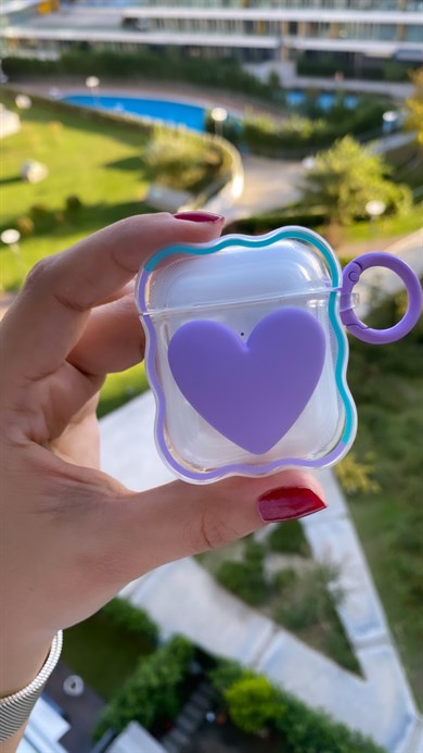 Mor Kalpli Silikon Airpods Kılıfı