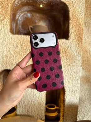 Puantiye İphone Telefon Kılıfı Cherry