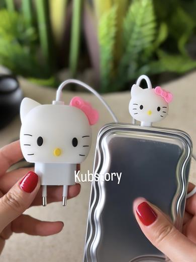 Şarj Başlığı Koruyucu Hello Kity