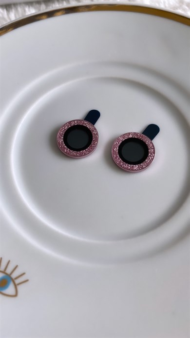 Simli Kamera Koruyucu Lens Pembe