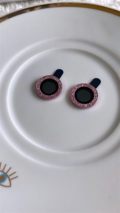 Simli Kamera Koruyucu Lens Pembe