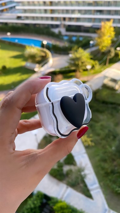 Siyah Kalpli Silikon Airpods Kılıfı