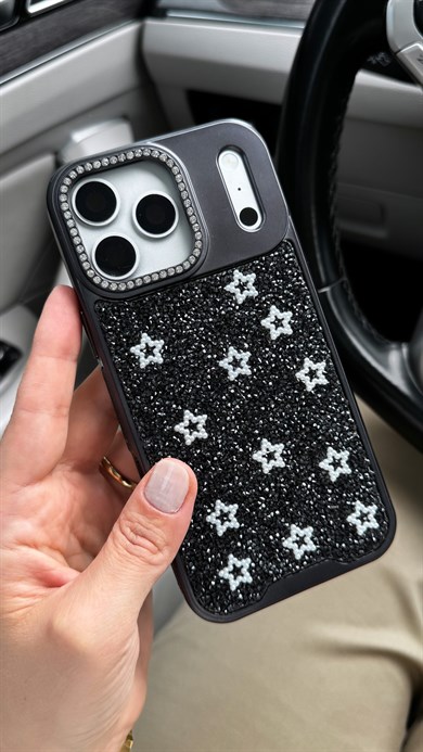 Twinkle Star İphone Telefon Kılıfı Siyah